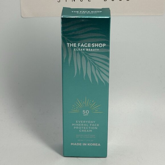 The Face Shop Everyday Mineral Face Protection Cream SPF 50 1.7 fl oz/50 ml NIB - Picture 1 of 12